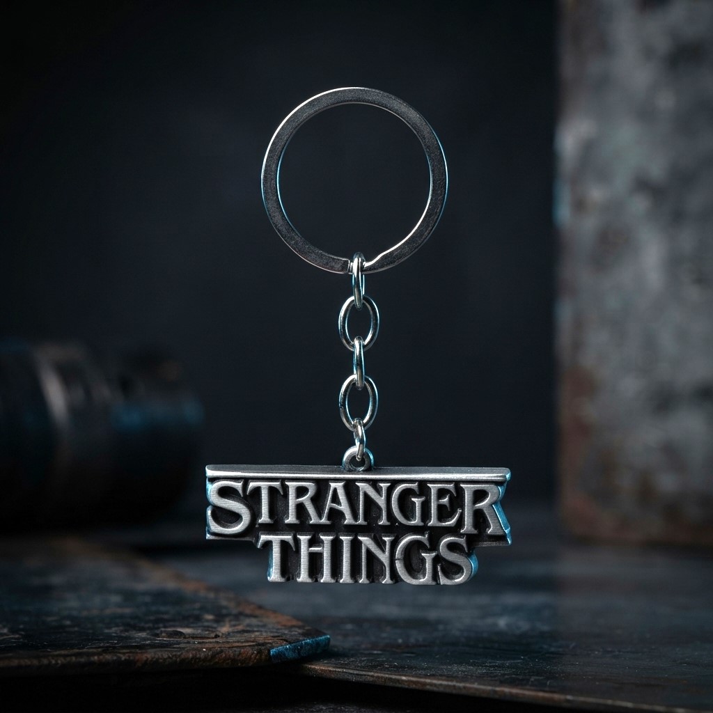 Stranger Things Logo Keyring