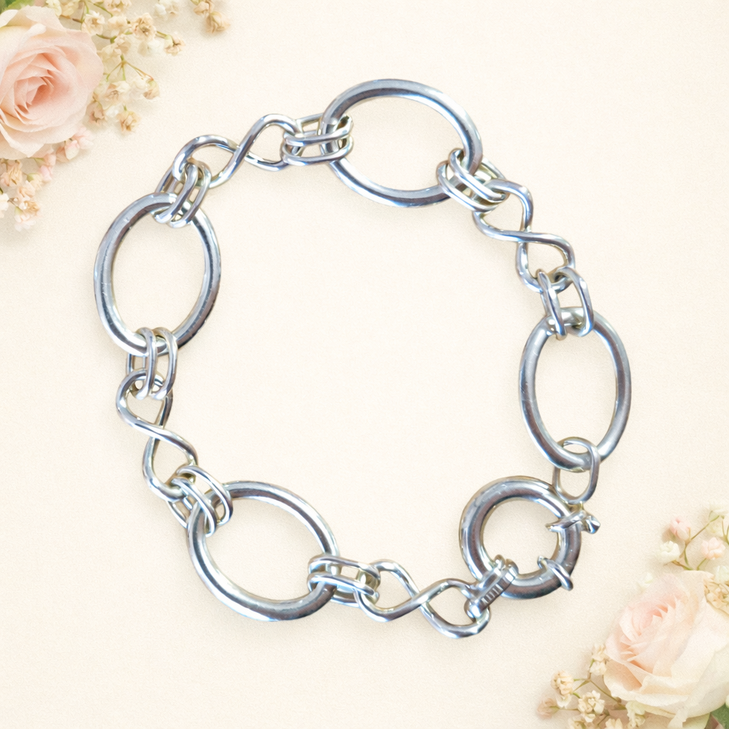 925 Sterling Silver Infinity Link Bracelet