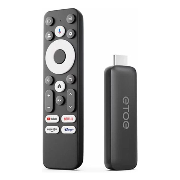 ETOE T2 Certified 4K UHD Google Android Smart TV Stick