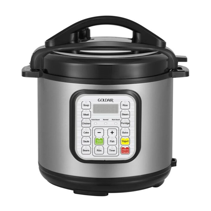 Goldair 6 Litres Electric Stainless Steel Pressure Cooker
