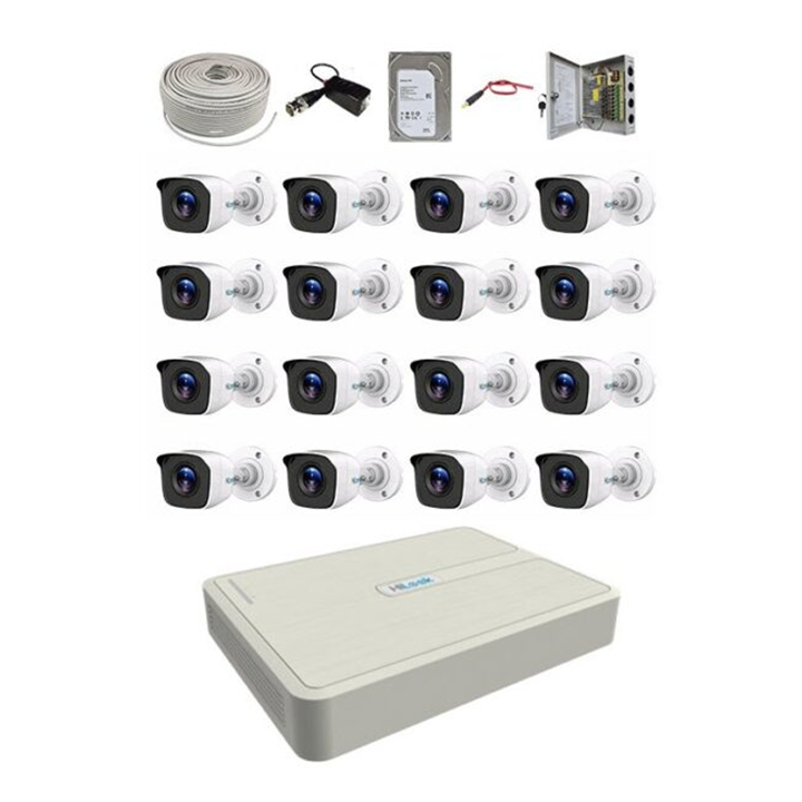Hilook 16Ch 16x 2MP Bullet Cameras with 1TB SSD CCTV DIY Kit