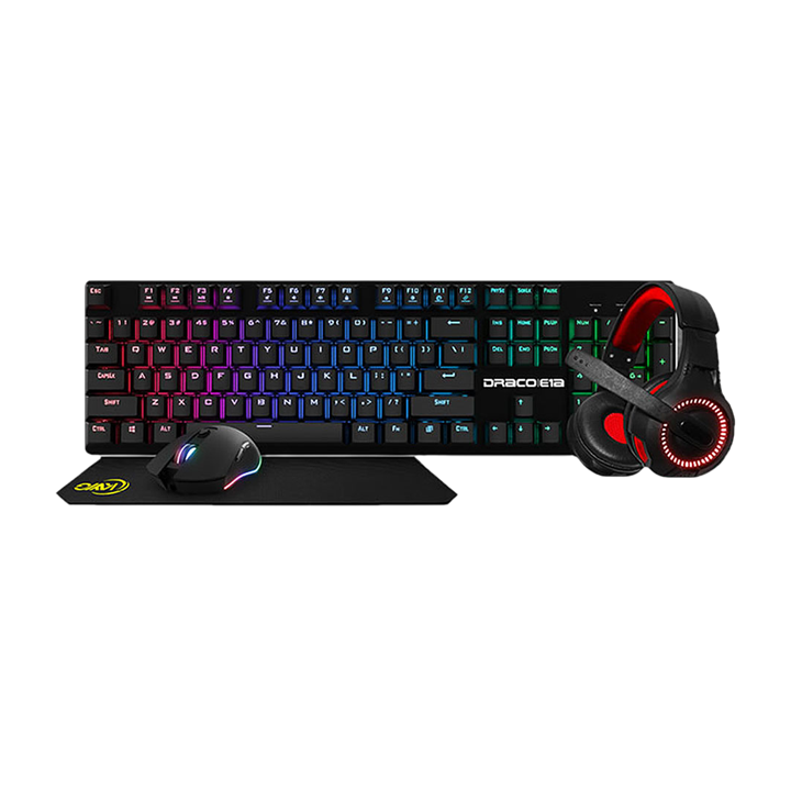 KWG Draco E1A 4 in 1 RGB Multi Colour Backlit Gaming Combo