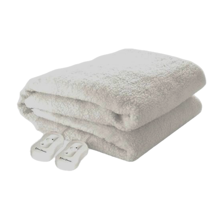 Pure Pleasure King Fullfit Sherpa Fleece Extra Length Electric Blanket - 183cm x 205cm