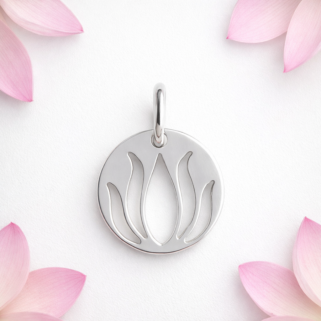 925 Sterling Silver Lotus Pendant