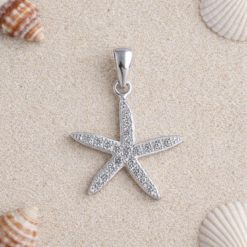 925 Sterling Silver Starfish Pendant