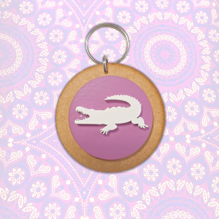 Keyring - Zebra Purple