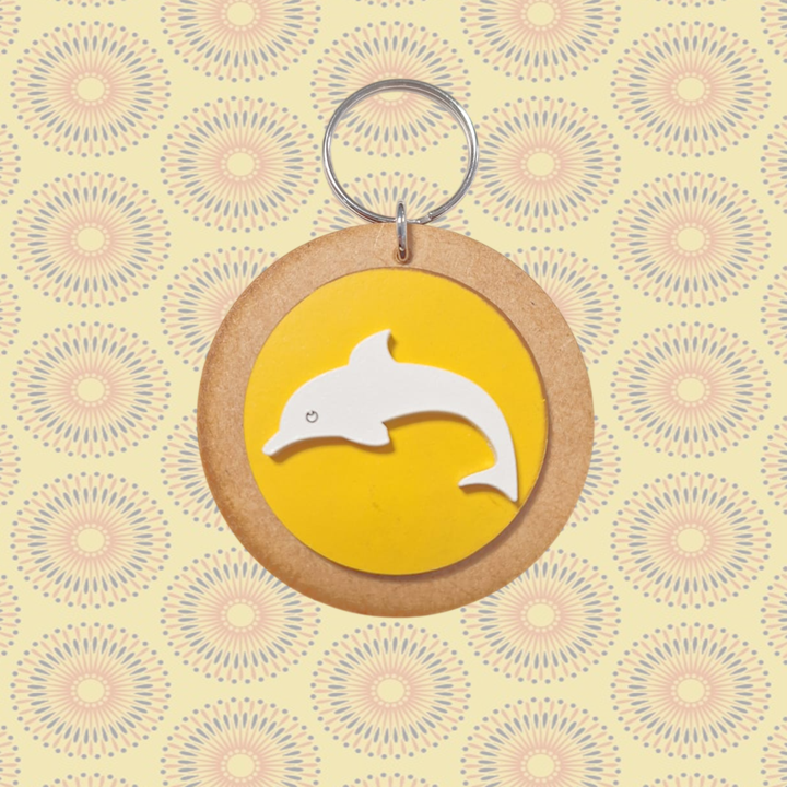 Keyring - Dolphin Yellow