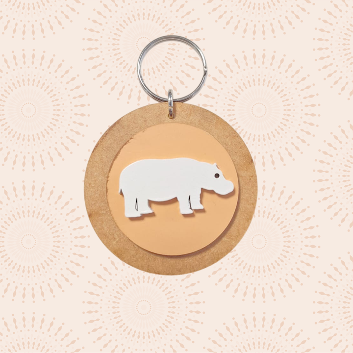 Keyring - Hippo Orange