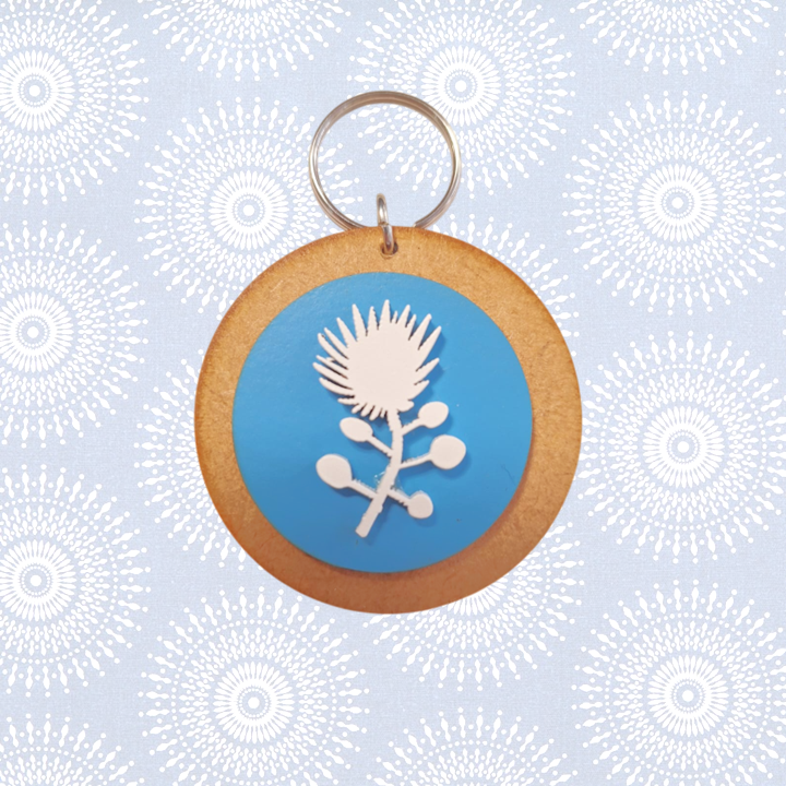 Keyring - Protea Blue