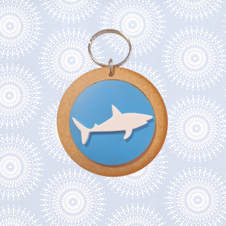 Keyring - Shark Blue