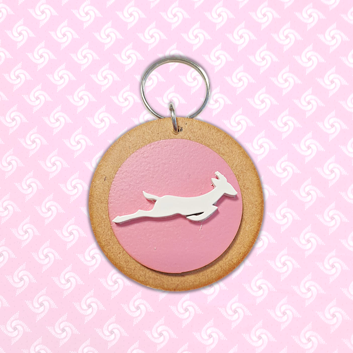 Keyring - Springbok Pink