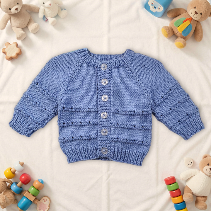 Knitted Baby Jersey - Blue