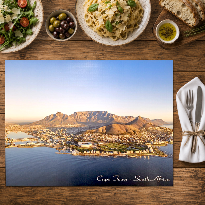 PVC Placemats (Set of 4) - Cape Town, Table Mountain