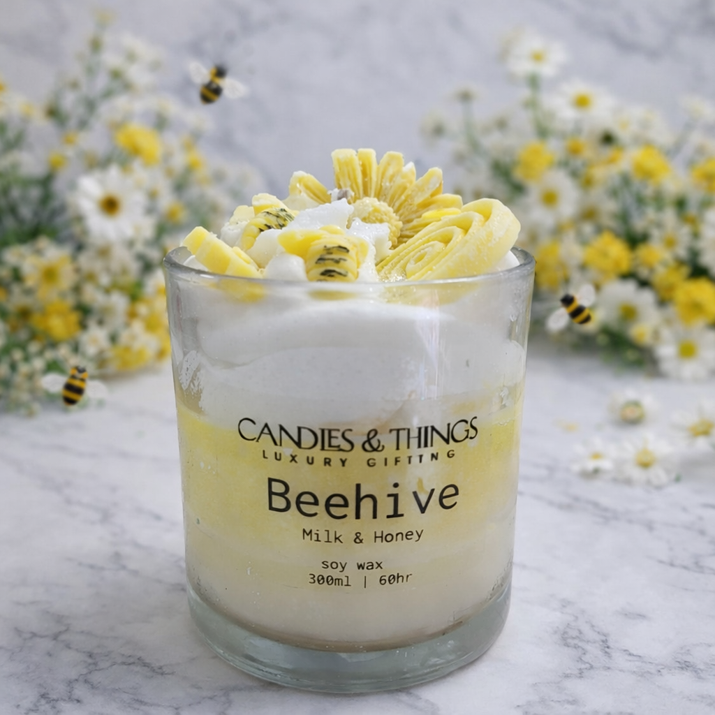 Soy Candle - Bee Hive (Milk & Honey)