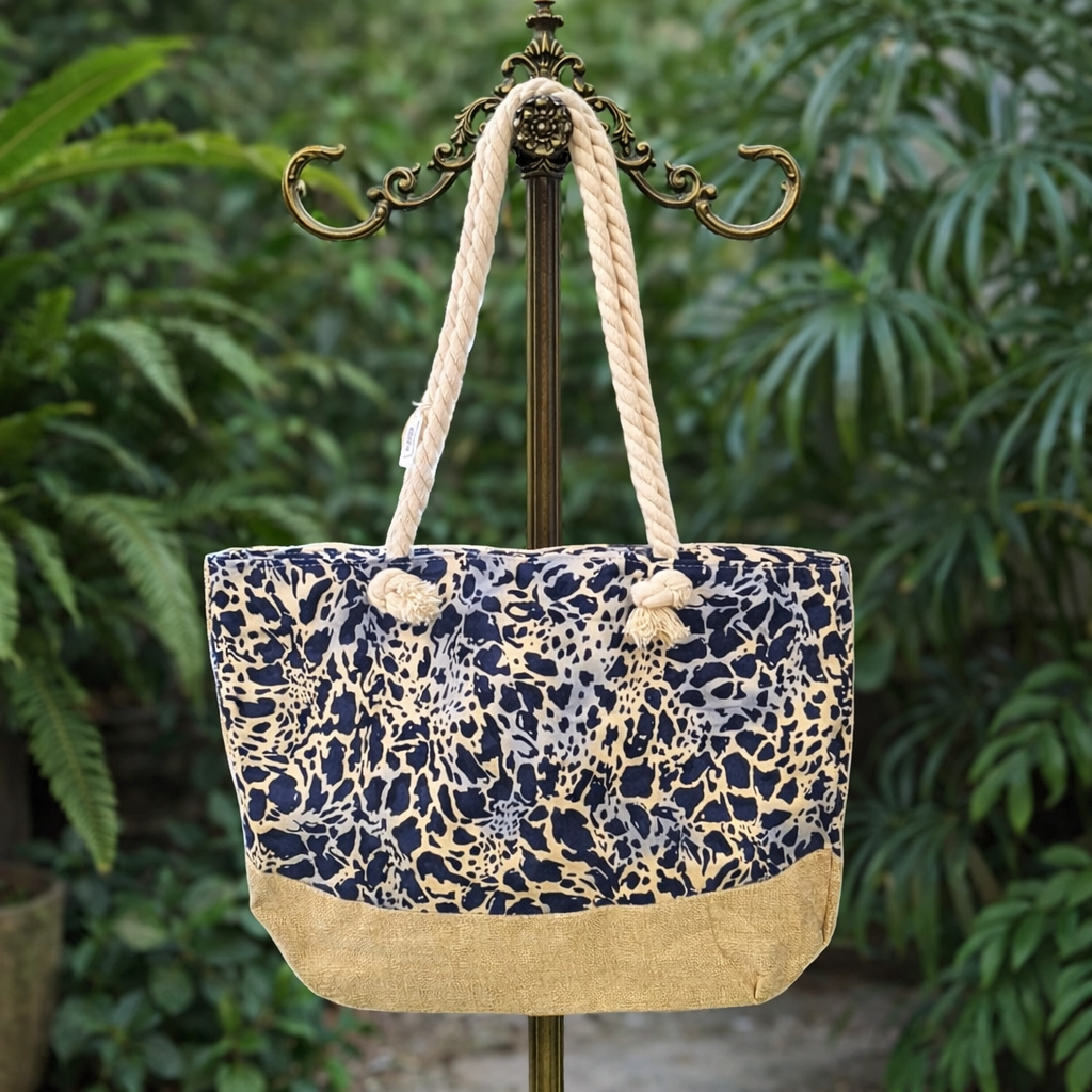 Day Bag - Blue Animal Print