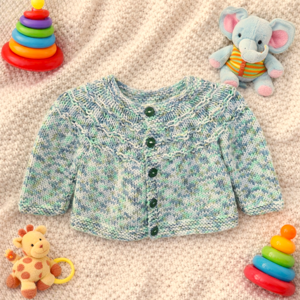 Knitted Baby Jersey - Green