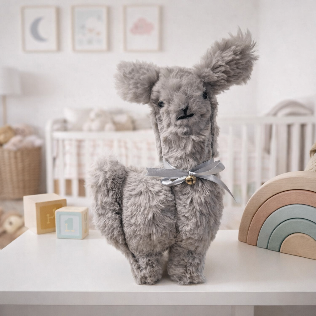 Baby Plushie - Grey Llama