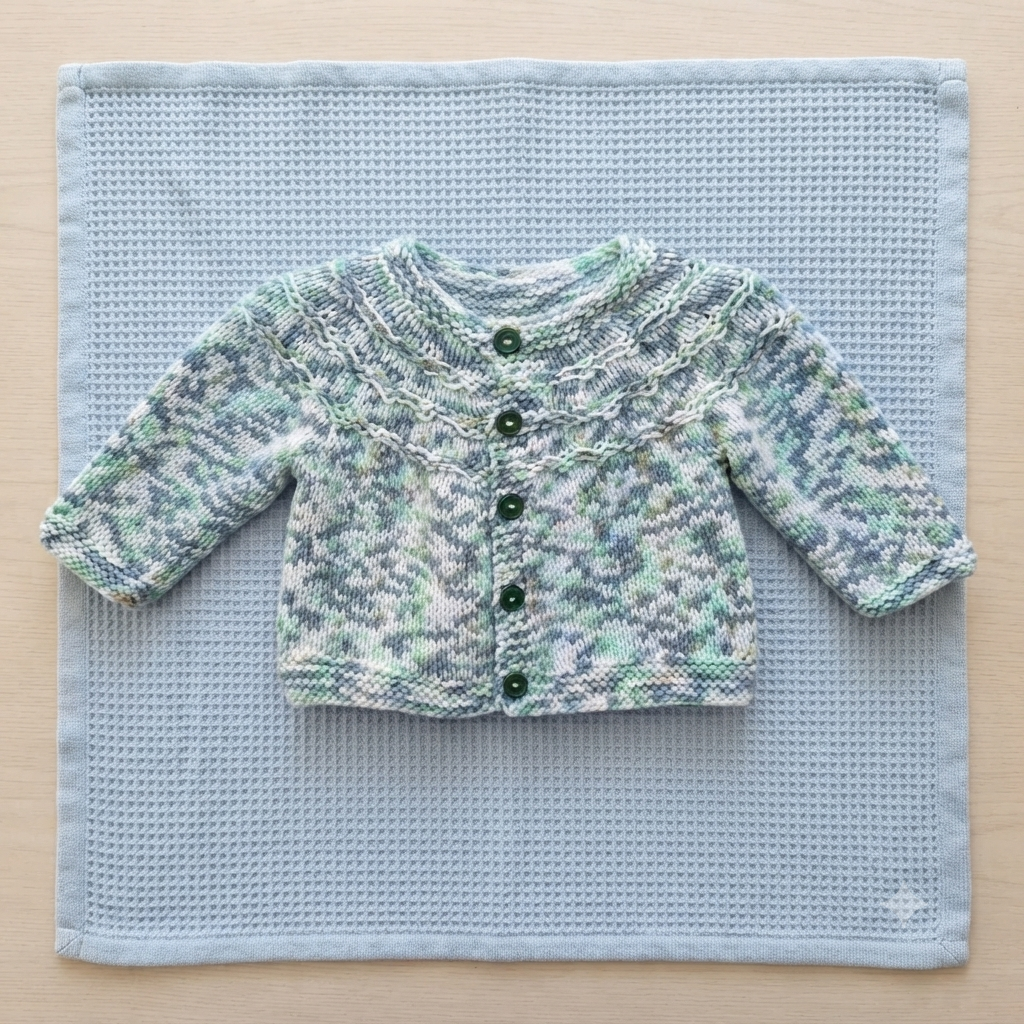 Knitted Baby Jersey - Green