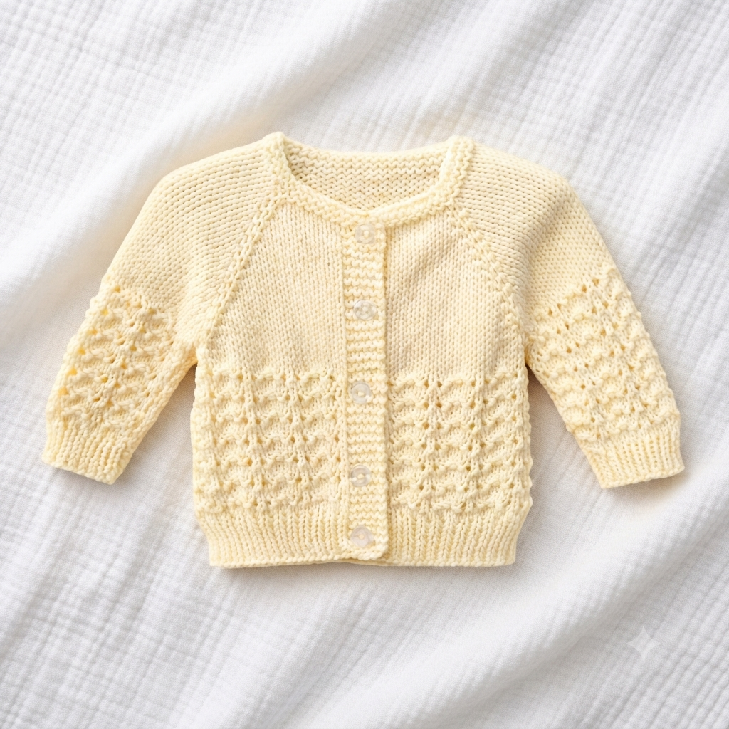 Knitted Baby Jersey - Yellow