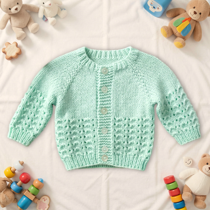 Knitted Baby Jersey - Light Green