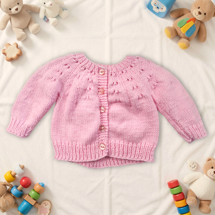 Knitted Baby Jersey - Light Pink
