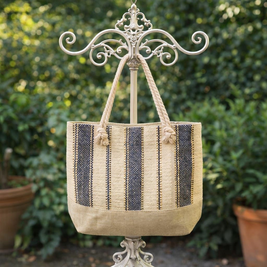 Day Bag - Blue & Gold Stripes