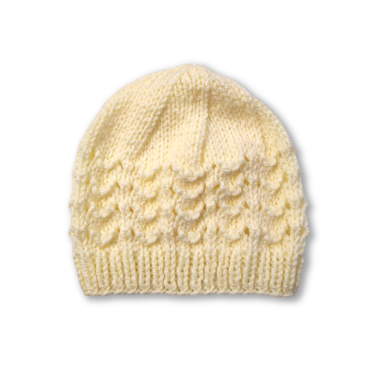Knitted Baby Beanie - Yellow