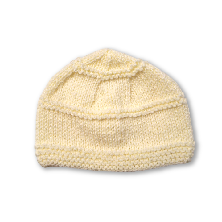 Knitted Baby Beanie - Yellow