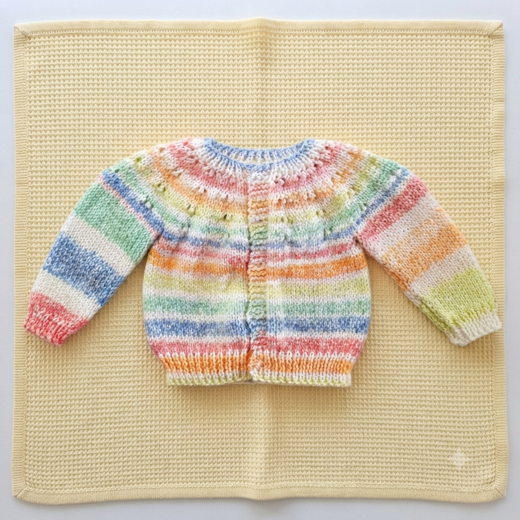 Knitted Baby Jersey - Multi-Colour
