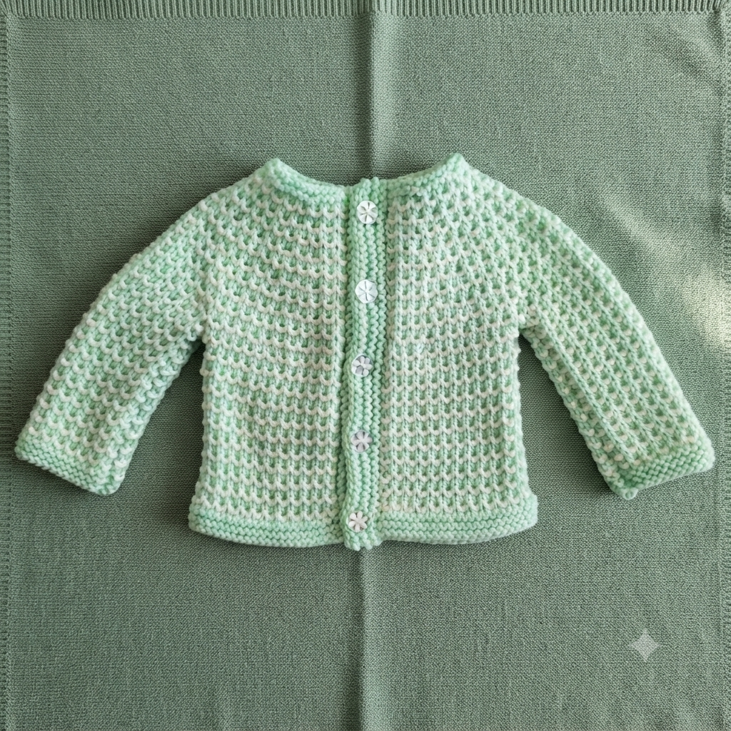 Knitted Baby Jersey - Light Green