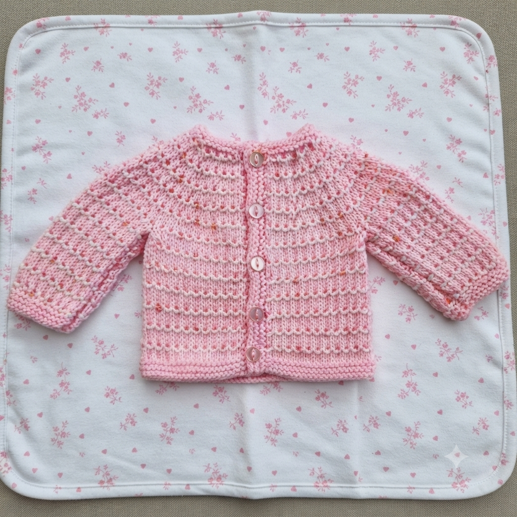 Knitted Baby Jersey - Pink