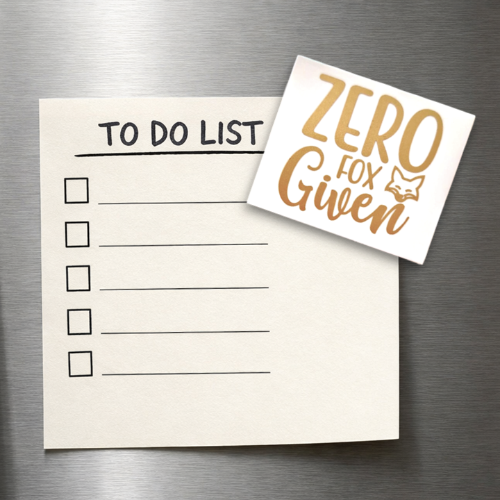 Gold on White Magnet - Zero Fox Given