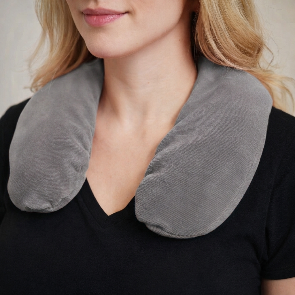 Grey Microwaveable Wheat Neck Warm Bag