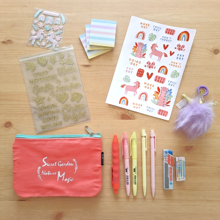 Unicorn Dream Stationery Set - Coral