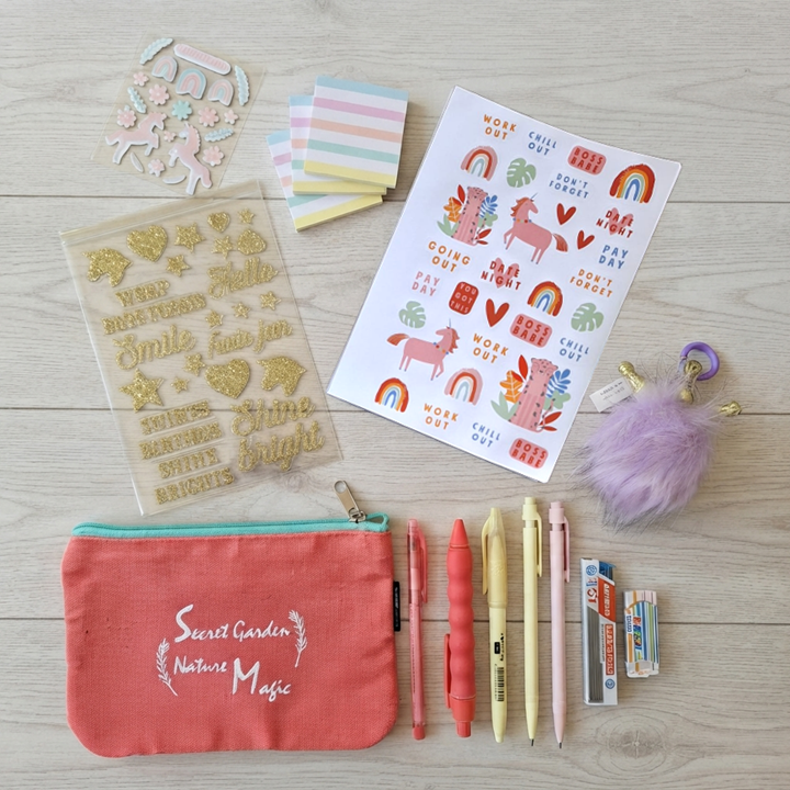 Unicorn Dream Stationery Set - Coral