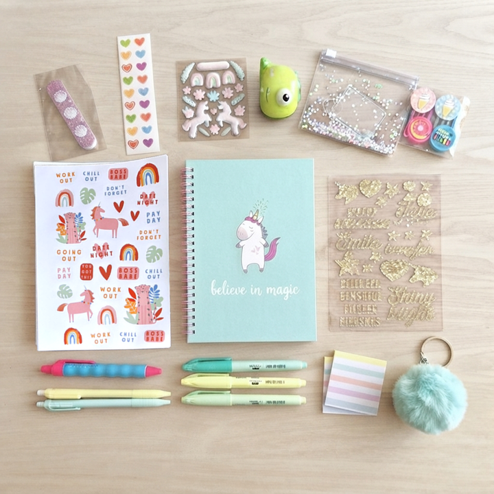 Unicorn Magic Stationery Set - Mint Green