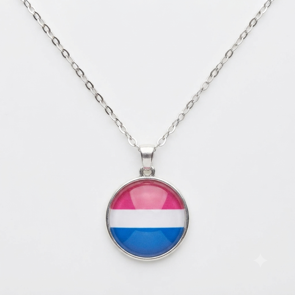 LGBTQ Bisexual Cabochon Necklace