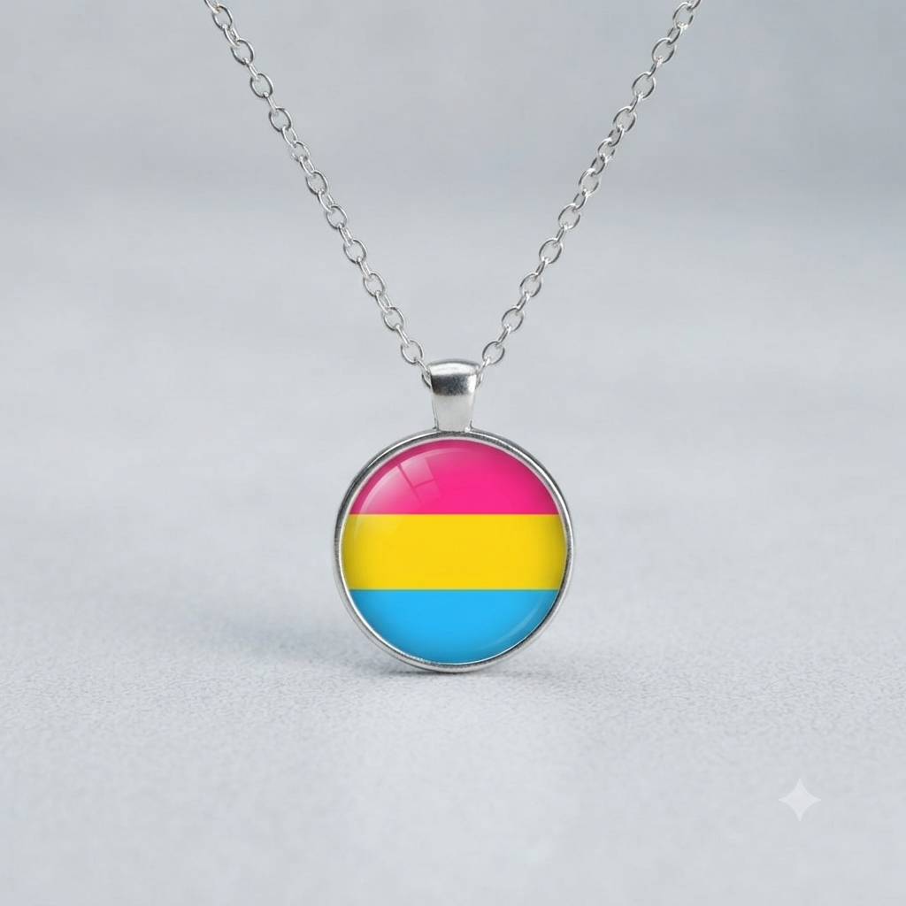 LGBTQ Pansexual Cabochon Necklace