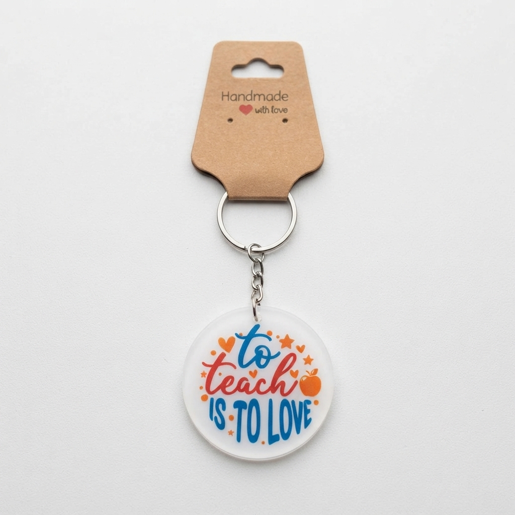 To Teach is to Love Perspex Keyring