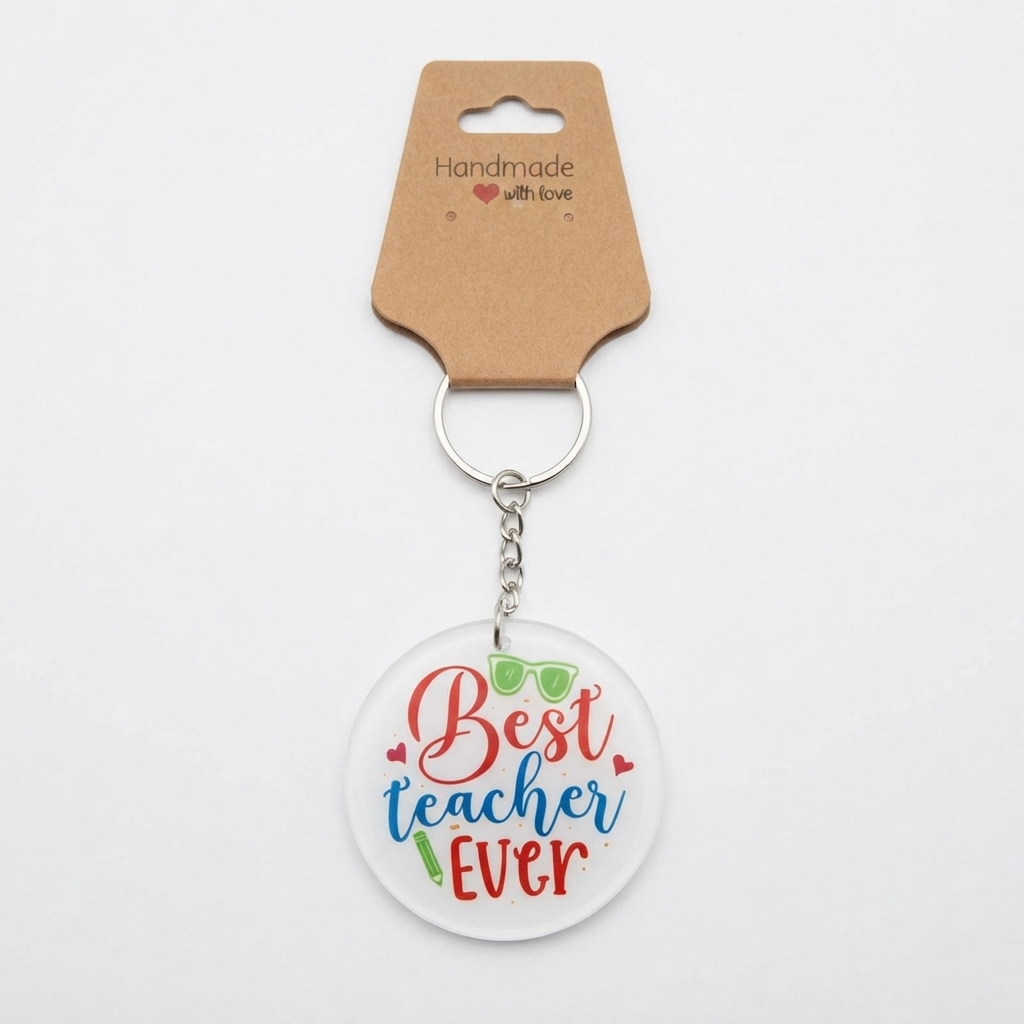 Best Teacher Ever (Colour) Perspex Keyring