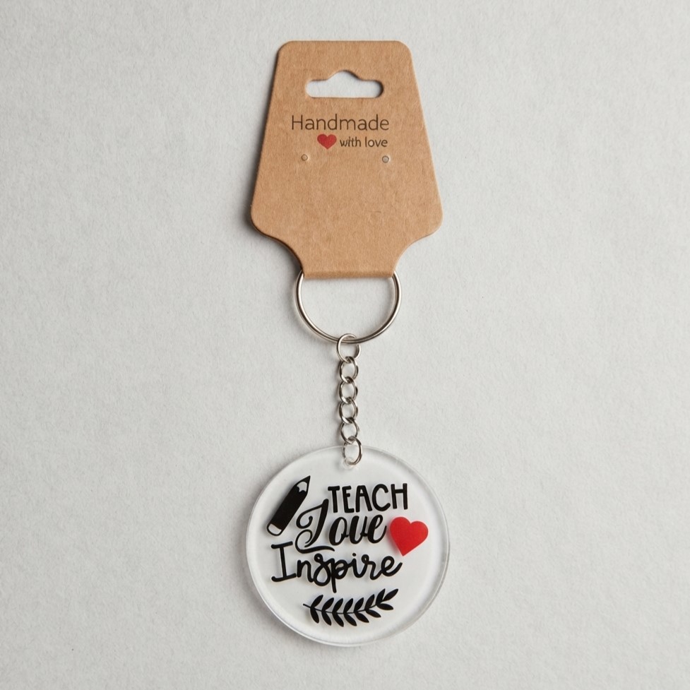 Teach, Love Inspire Perspex Keyring