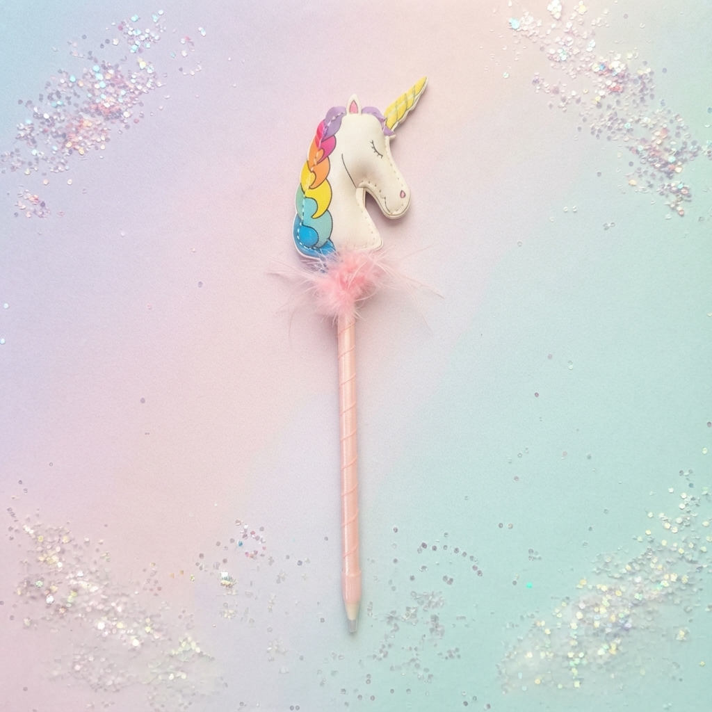 Unicorn Fluffy Pen (Pink)