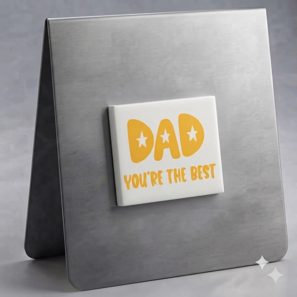 DAD You're the Best Magnet (Yellow on White)