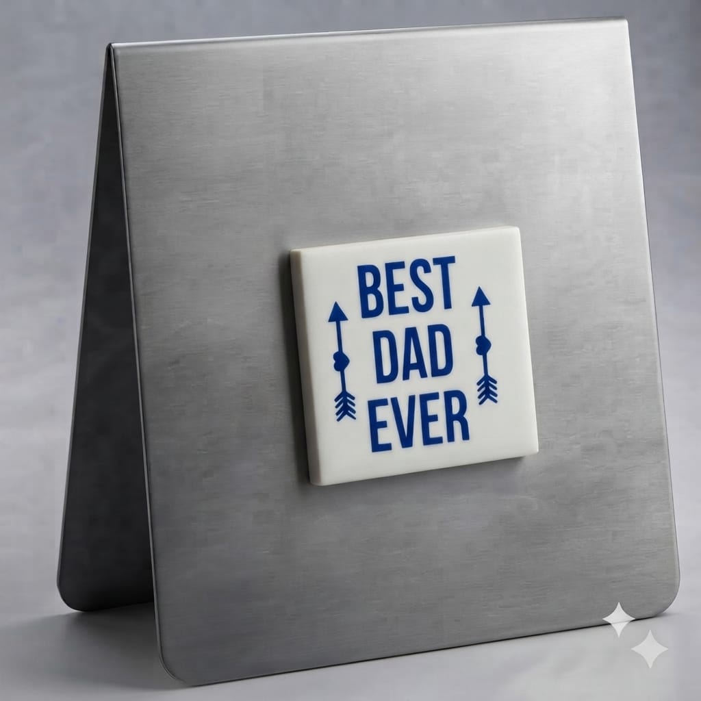 Best Dad Ever Magnet (Navy on White)