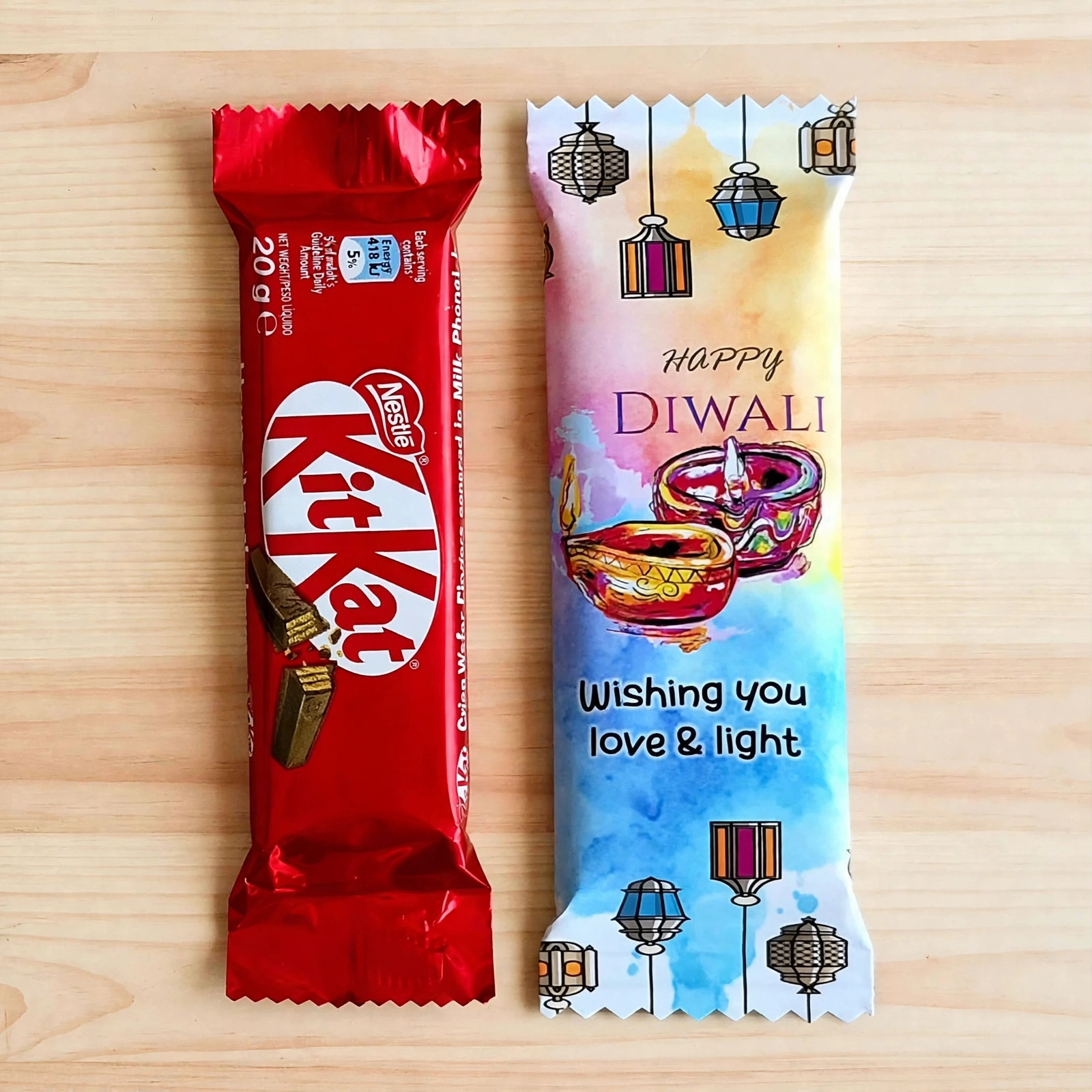 Happy Diwali Two-finger KitKat Chocolate (A)